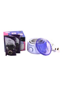 Buy Pack Of 2 Hot Wax With Wax Heating Machine White/Purple/Brown in Saudi Arabia
