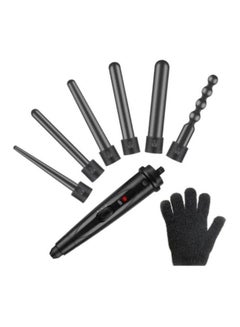 Buy 6-In-1 Hair Curler Kit With Gloves Black in UAE