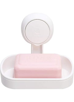 Buy Suction Cup Soap Holder White 14.2x10.3x11.1cm in Saudi Arabia