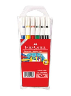 Buy 6-Piece Fibre Tip Colouring Pen Set Multicolour in UAE