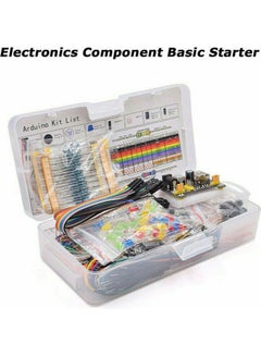 اشتري Electronic Components Kit 830 Connect Points Breadboard Cable Resistor Applicable For UNO R3 White في السعودية