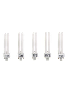 اشتري Long Lasting Home Decorative High Quality and Durable Fluorescent Lamp Energy Saver 2 Pin CFL Bulb - 18 W white 25.4 x 25.4 x 25.4cm في الامارات