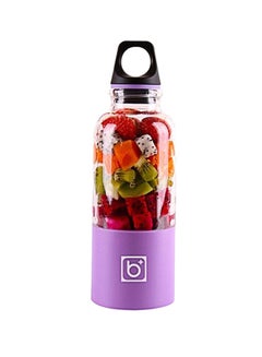 Buy Portable Mini Juicer Bottle 500.0 ml 13.0 W UK-197 PJ-B500- PRPL Clear/Purple/Black in Saudi Arabia