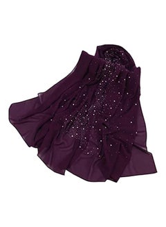 Buy 12 Pack Long Scarf Purple/White in Saudi Arabia