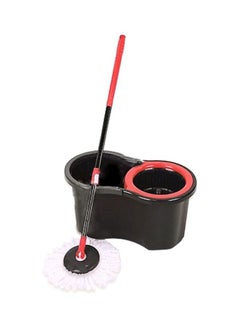 Buy Mop Floor Cleaner With Bucket Set Black/Red 16Liters in Saudi Arabia