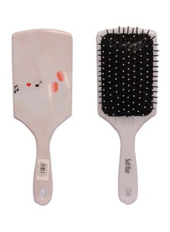 Buy 2-Piece Hair Brush Grey/Black 30cm in Saudi Arabia
