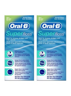 Buy 50-Piece Super Floss - Mint in UAE