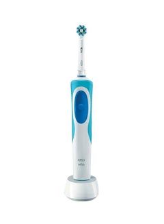 Buy Vitality 2D Cross Action Power Toothbrush White/Blue in Saudi Arabia