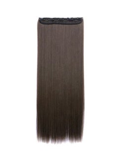 Buy Synthetic Straight Hair Wig With Comb Brown 70cm in Saudi Arabia