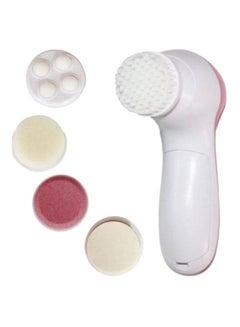 Buy 5-In-1 Electric Facial Cleaner Set White/Pink 144grams in UAE