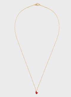 Buy Heart Pendant Necklace Gold Tone in UAE