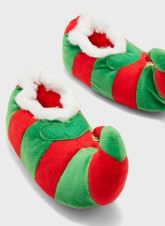 Buy Christmas Elf Bedroom Slippers Red/Green/White in Saudi Arabia