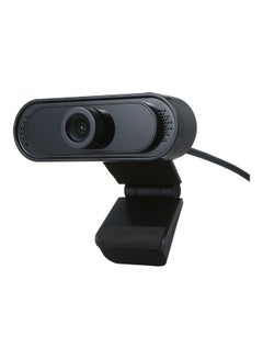 Buy 1080P HD Manual Focus Webcam With Built-In Microphone Black in UAE