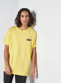 Buy Chest Logo Print Short Sleeve T-Shirt Yellow Sunshine in UAE