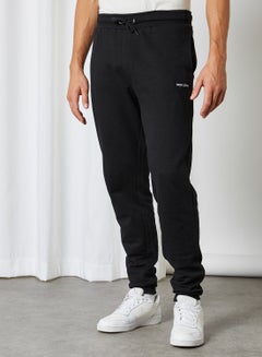 Buy Printed Logo Joggers Black in UAE