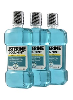 Buy Pack Of 3 Cool Mint Antiseptic Mouthwash Set 500ml in UAE
