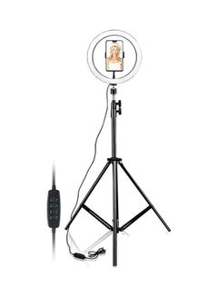 Buy 10" Selfie Ring Light with 210CM Long Tripod Stand & Cell Phone Holder Black in UAE