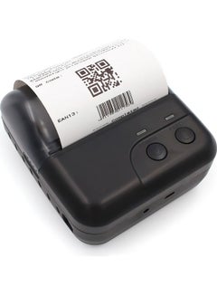 Buy Mini Portable Thermal Wireless Receipt Printer USB BT Connection Support ESC/POS Command Compatible With Windows Android iOS For Supermarket Store Restaurant Black in UAE