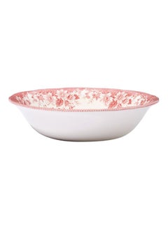 Buy Printed Ceramic Bowl Pink 24cm in UAE