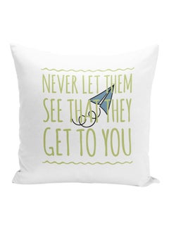 Buy Zootopia Quote Printed Decorative Pillow White/Green 16x16x7inch in UAE