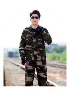 Buy Unisex Uniform Camouflage Suit Thickened Wearable Overall Outdoor Training Working Clothing Multicolor in UAE