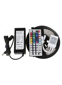 Buy RGB Water Resistant LED Strip Lights With Remote Control And Power Adapter Multicolour 5meter in Egypt
