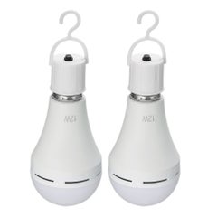 Buy Pack of 2 Multifunctional Rechargeable 6W Emergency LED Light Bulbs 60W multicolour 15.00*6.70*13.40cm in Saudi Arabia