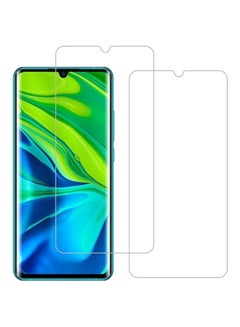 Buy Pack Of 2 Tempered Glass Screen Protector For Xiaomi Mi Note 10 Pro Clear in UAE