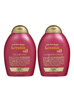 Buy Pack Of 2 Anti-Breakage Keratin Oil Shampoo And Conditioner Set in UAE