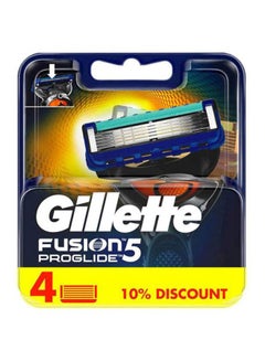 Buy 4-Piece Fusion5 Proglide Razor Blades Silver in Saudi Arabia