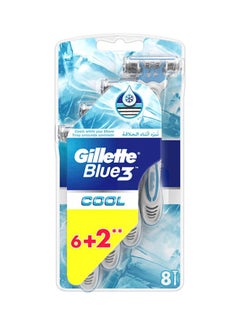 Buy 8-Piece Blue3 Cool Razor Set Blue/Silver in Saudi Arabia