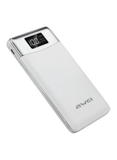 Buy 10000 mAh Dual USB Power Bank White in Saudi Arabia