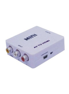 Buy AV To HDMI Converter Adapter White in UAE