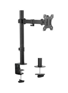 Buy Full Motion Single VESA Computer Monitor Desk Mount Stand with Articulating Double Center Arm Joint | for 13 to 27 Screens Black in Egypt