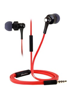 Buy Bluetooth In-Ear Headphones With Mic Red/Black in Saudi Arabia