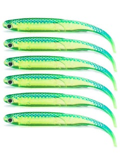 Buy 6Pcs/Set Multicolor 10cm Soft Lure Fish Jig Head Fishing Bait Tackle Tools 20 x 10 x 20cm in Saudi Arabia