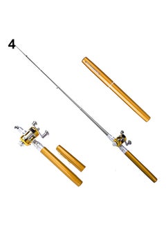 Buy Combo Telescopic Mini Pocket Fish Pen Aluminum Portable Fishing Rod Pole Reel 20 x 10 x 20cm in Saudi Arabia