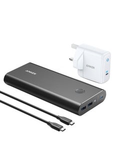 Buy 26800.0 mAh Powercore Plus Power Bank With Wall Charger And Type-C Cable Black/White in Saudi Arabia