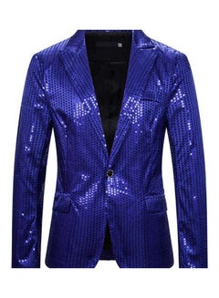 Buy Sequins Coat Royal Blue in UAE