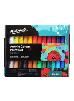 Buy 24-Piece Signature Acrylic Colour Paint Set Multicolour in UAE