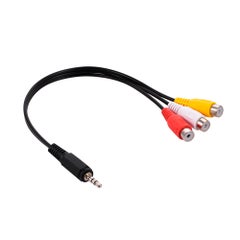 Buy 3.5mm Jack to 3 RCA Audio Video Cable Male to 3 RCA Female Plugs High Quality AV Adapter Cable Multicolour in UAE