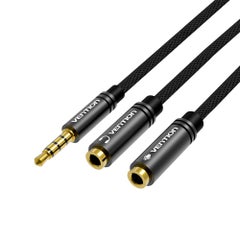 Buy 3.5mm Audio Splitter Audio Stereo Extension Cable 3.5mm Male to 2 Port 3.5mm Female Y Splitter Cable Multicolour in Saudi Arabia