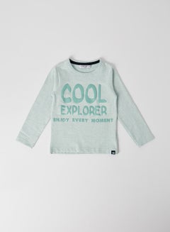 Buy Cool Explorer Long Sleeve T-Shirt Soft green in UAE