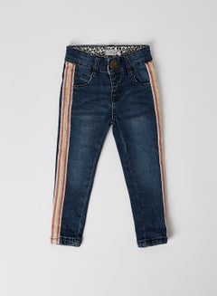 Buy Side Stripe Slim Fit Jeans Blue jeans in UAE