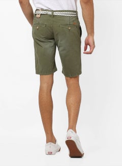 alcott Mid-Rise Flat-Front Bermuda Shorts Olive KSA | Riyadh, Jeddah