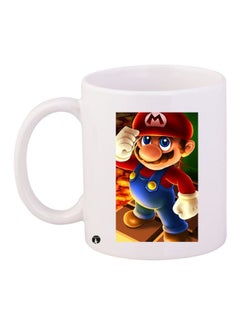 Buy Super Mario Printed Coffee Mug White/Red/Blue in UAE