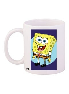 Buy SpongeBob SquarePants Printed Coffee Mug White/Blue/Yellow in UAE