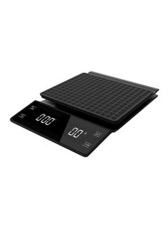 Buy Food Scale With Timer And Waterproof Silicone Pad Black 18cm in Saudi Arabia