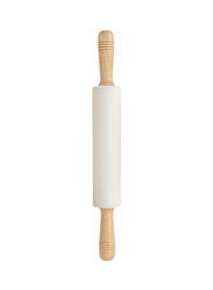 Buy Silicone Rolling Pin Brown/White 48x5.2cm in UAE