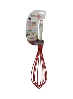 Buy Silicone Whisk Red/Clear 31x7x7cm in UAE